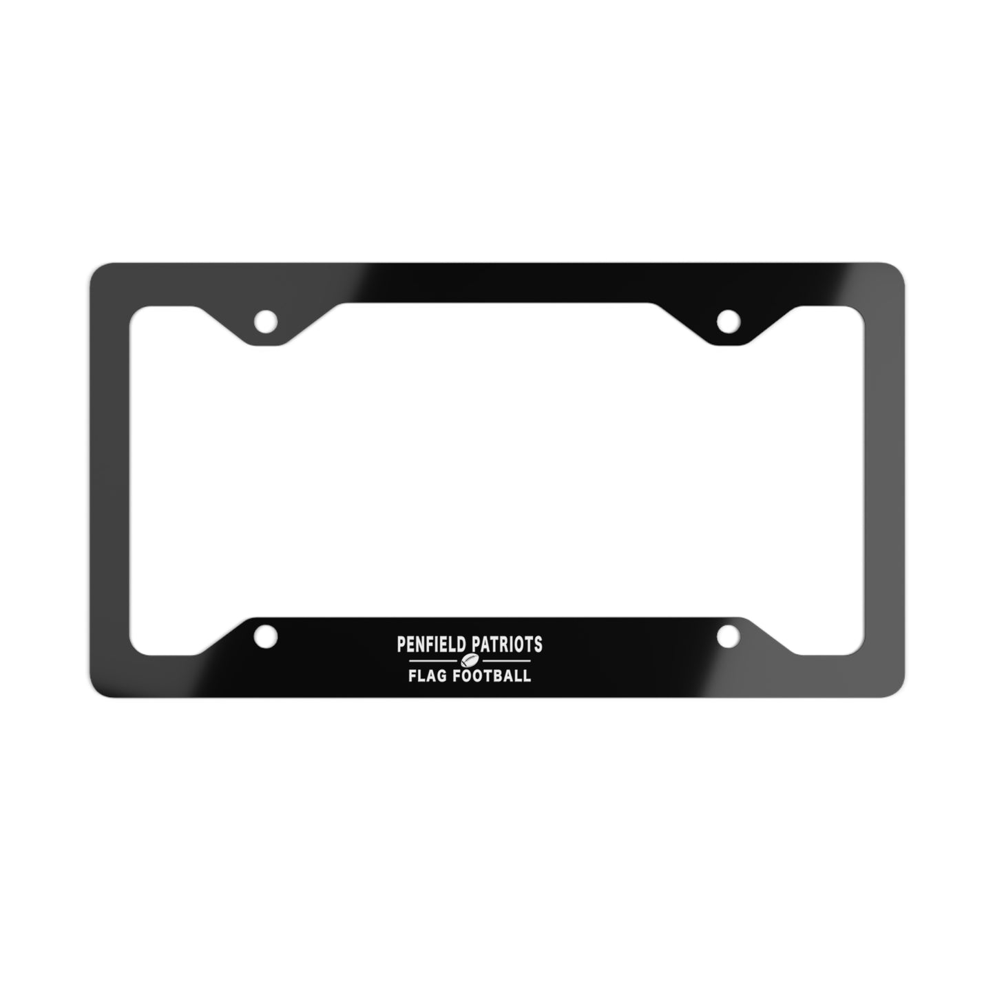 Flag Football Metal License Plate Frame