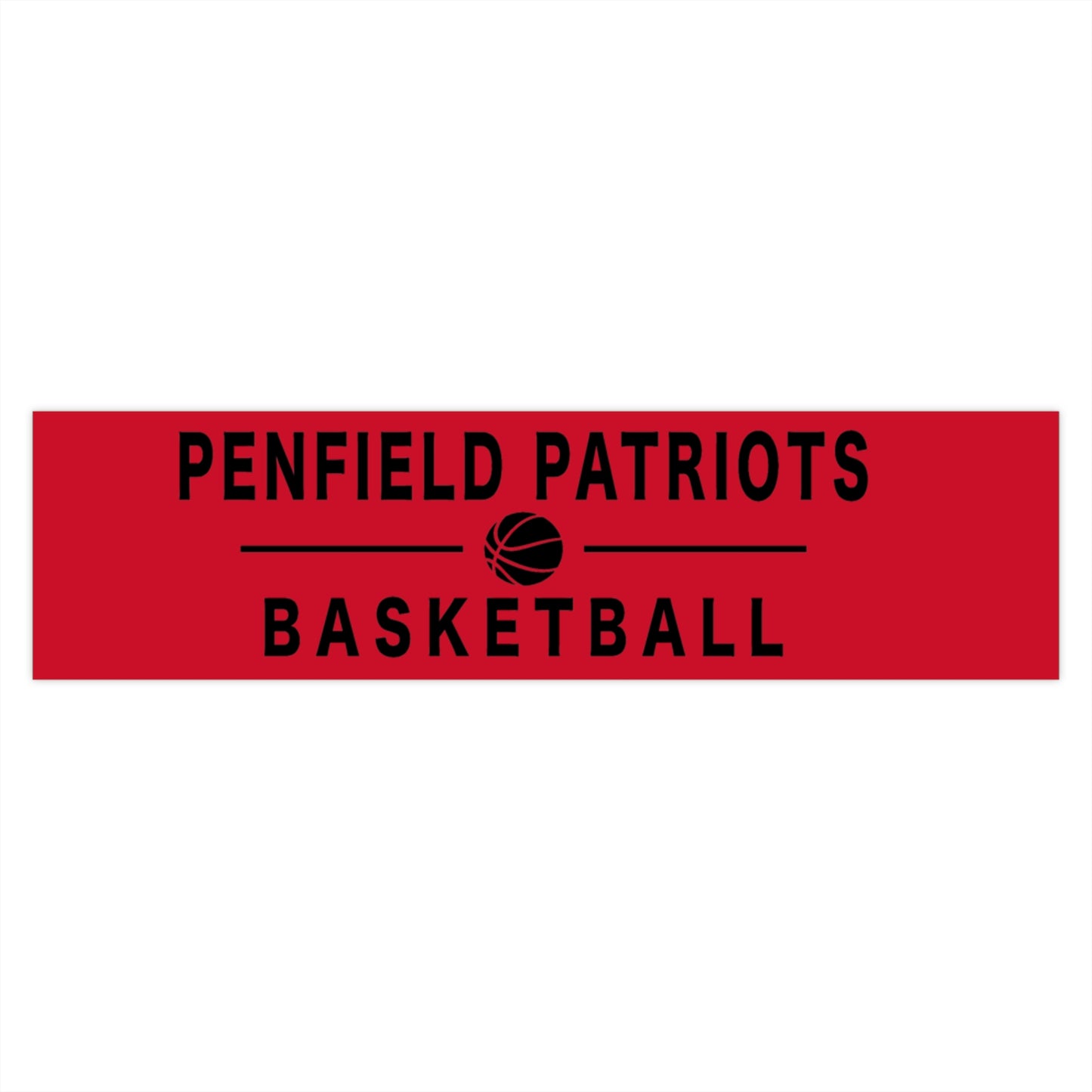 Basketball Bumper Sticker RED