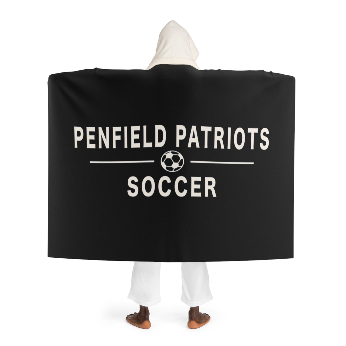 Soccer Hooded Sherpa Fleece Blanket