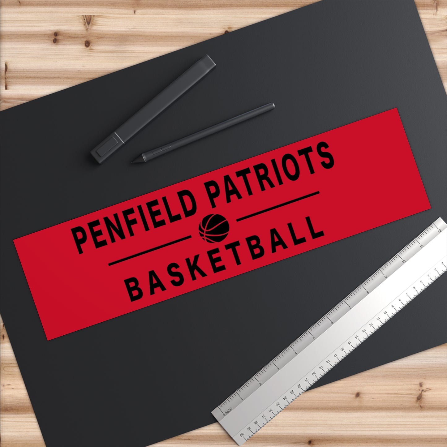 Basketball Bumper Sticker RED