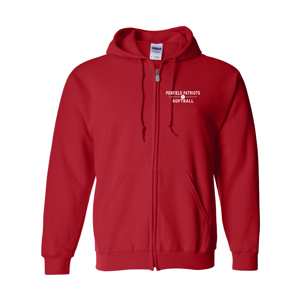 Softball Full-Zip Hooded Sweatshirt