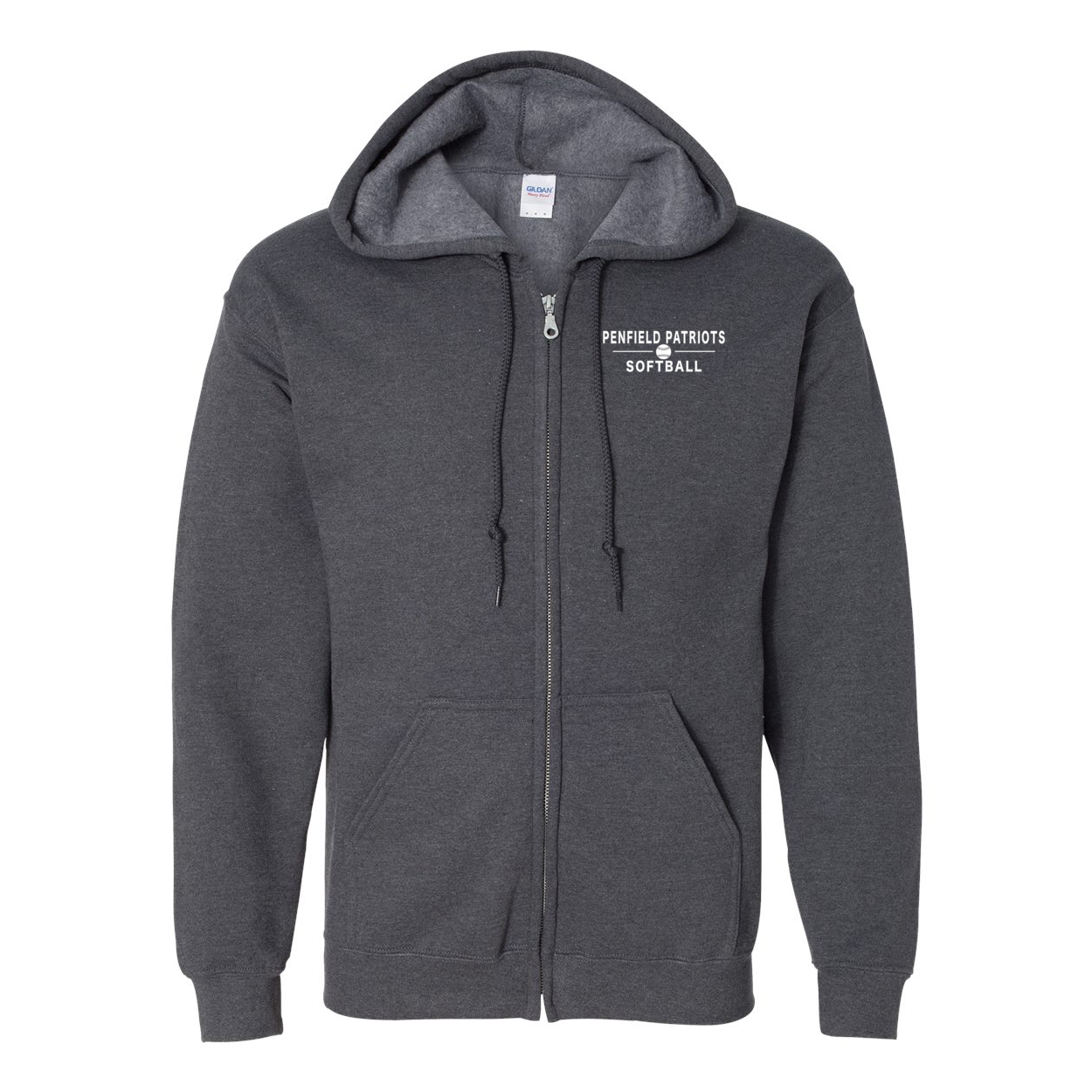 Softball Full-Zip Hooded Sweatshirt