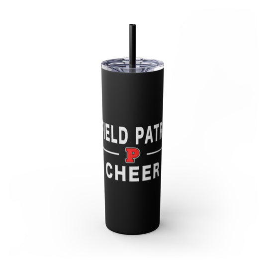 Cheer Skinny Tumbler with Straw, 20oz