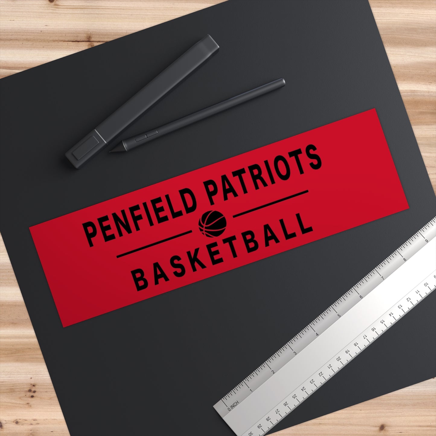 Basketball Bumper Sticker RED