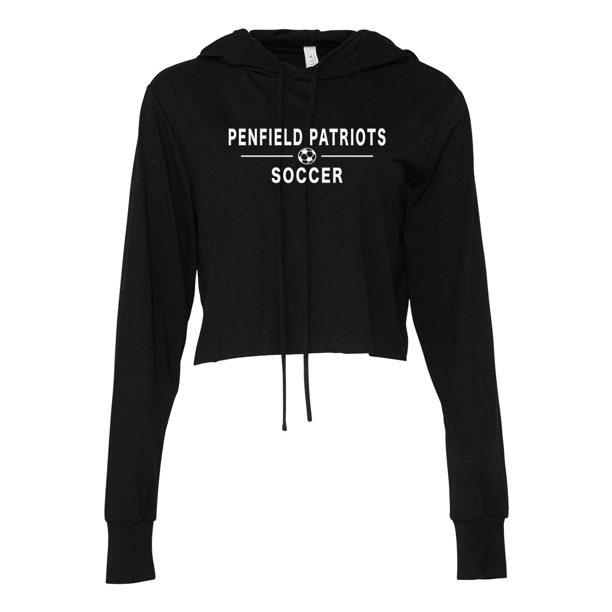 Soccer Women's Cropped Long Sleeve Hoodie