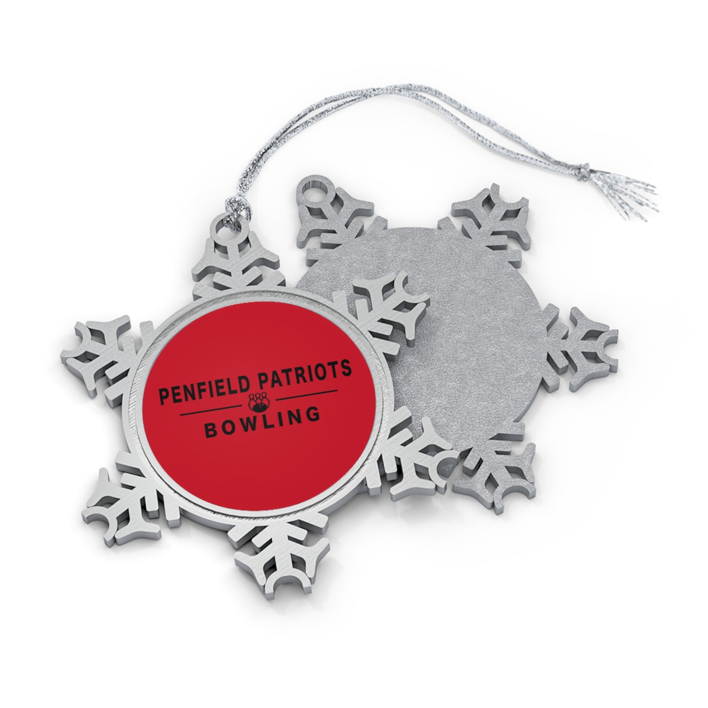 Bowling Pewter Snowflake Ornament