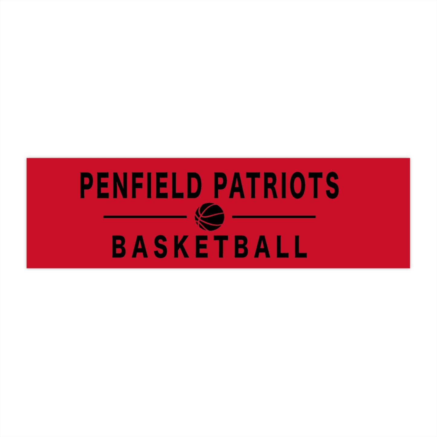 Basketball Bumper Sticker RED